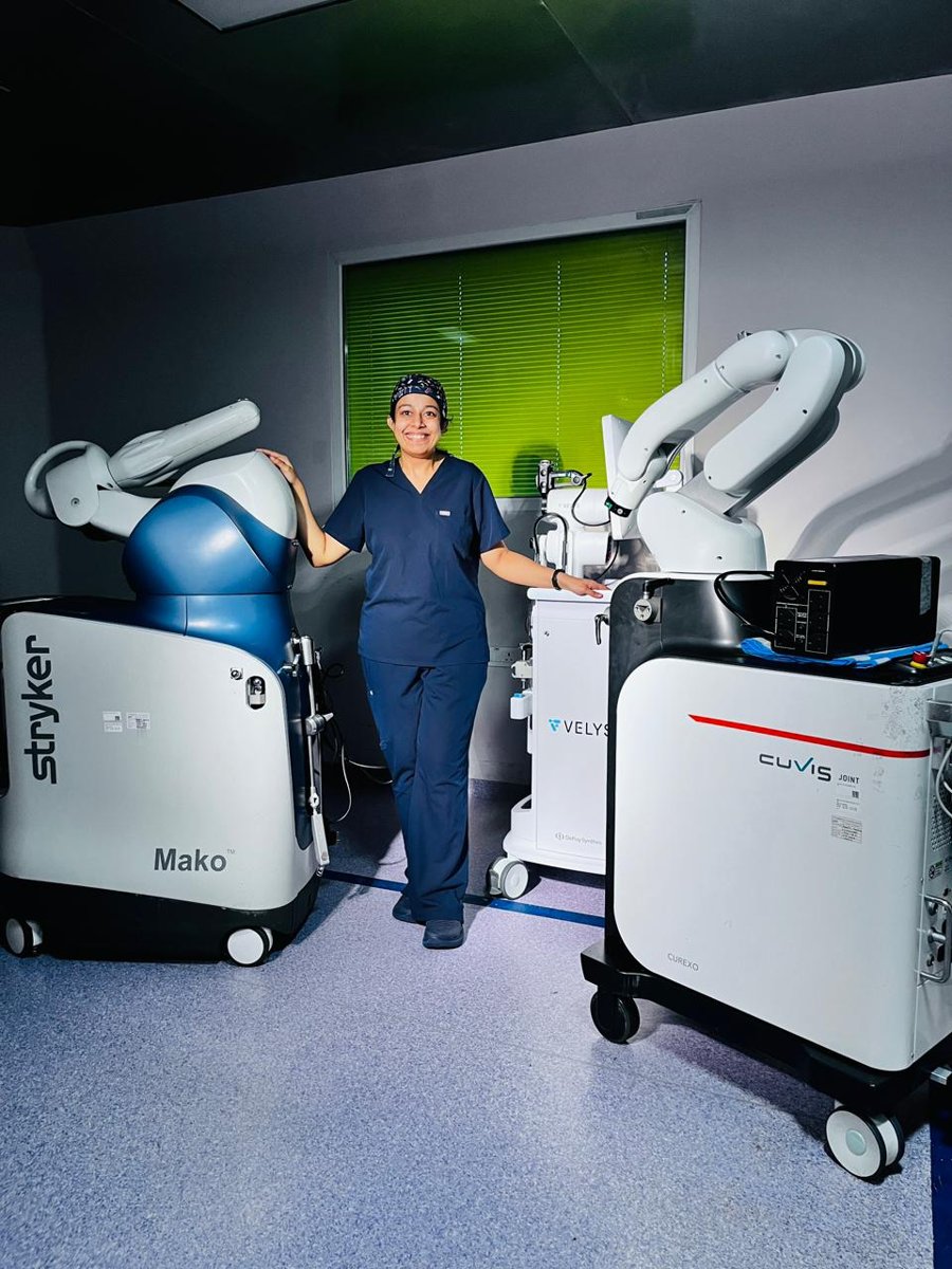 Dr. Roohi Reddy with robotic joint replacement systems